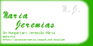 maria jeremias business card